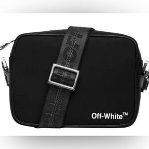 Off-White Crossbody Bag Black Industrial Belt Purse